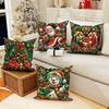 Christmas decoration Pillowcase Merry Christmas New Year Gift Santa Claus Gift Box Snowman Pillow Cover Home Sofa Cushion Cover