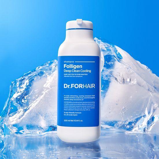 DR.FORHAIR Folligen Deep Clean Cooling Shampoo 300ML+70ML Planning/Deep Cooling Care Hair Loss Relief Scalp Cooling