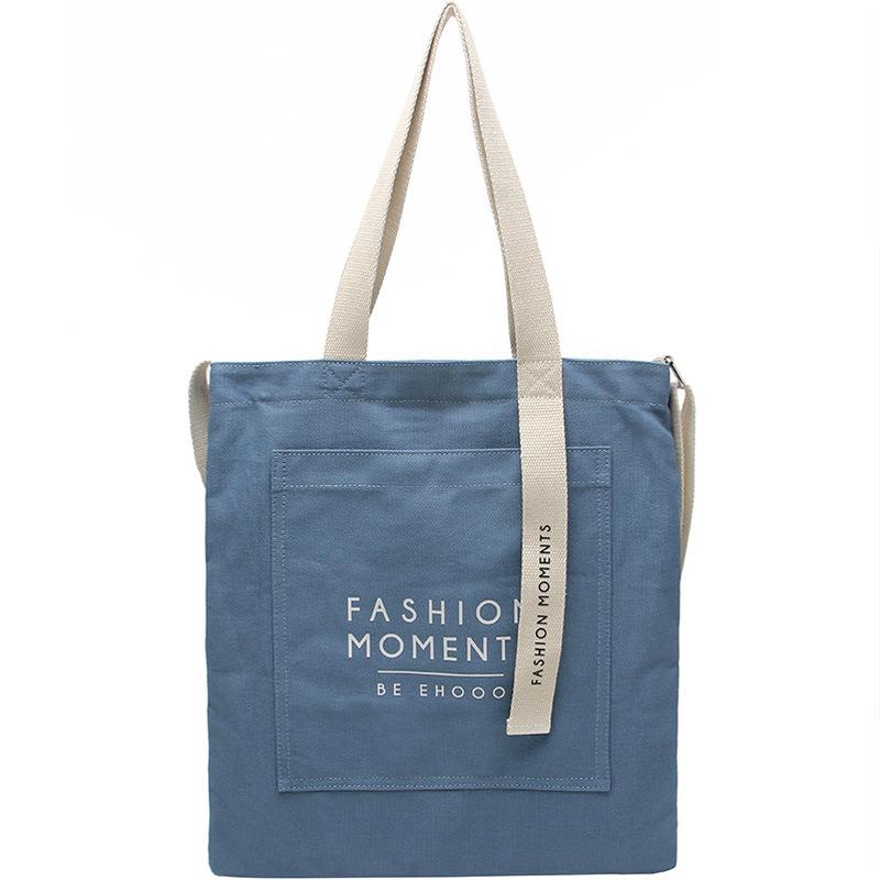 Student canvas bag Women's lazy style literary and leisure cloth bag Large capacity shoulder bag Tote bag