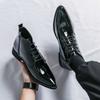 New Luxury Gentleman Black Rose Red Lace Up Chelsea Shoes For Men Casual Loafers Business Formal Dress Footwear Zapatos Hombre