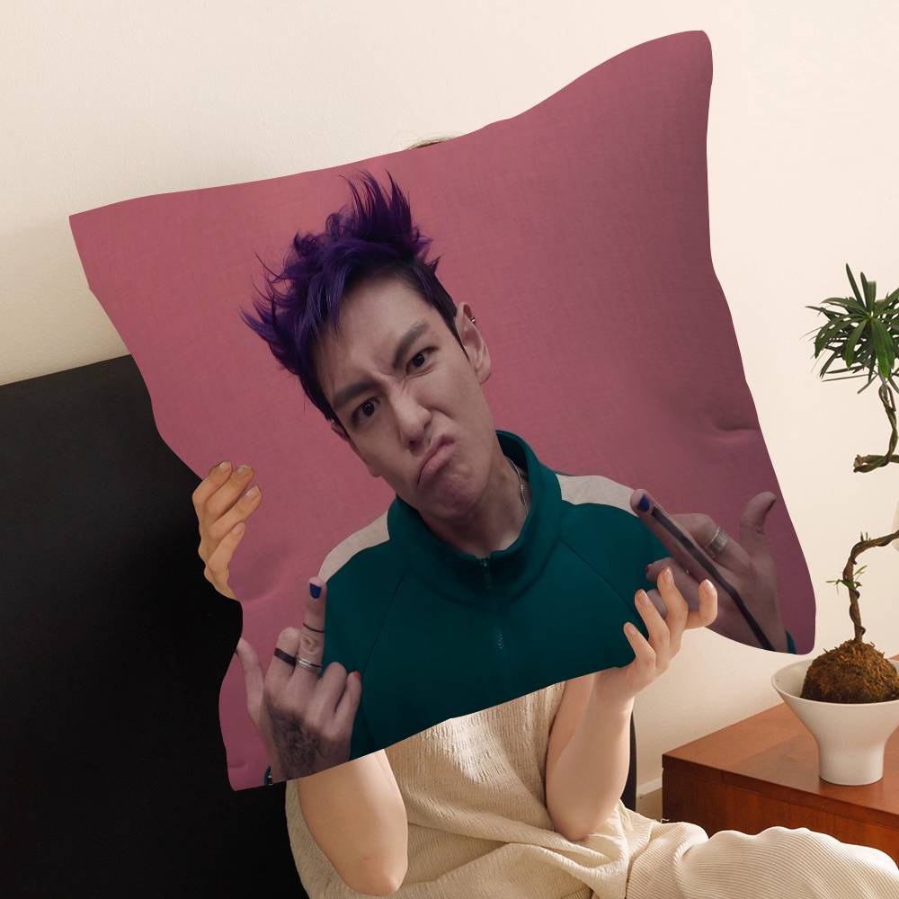 Korean Celebrity Singer T-TOP Pillow Cover Sofa Cushion Cover Home Room Decoration Children Gift