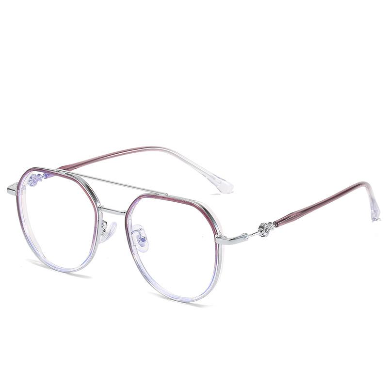 

Plain Square Glasses Frame Tr90 Metal Mixed Myopia Glasses Frame Multilateral Anti-Blue Light Glasses Women new product