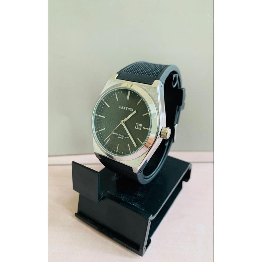 Used TISSOT style men's watch silver [date display, luminous, operation confirmed]