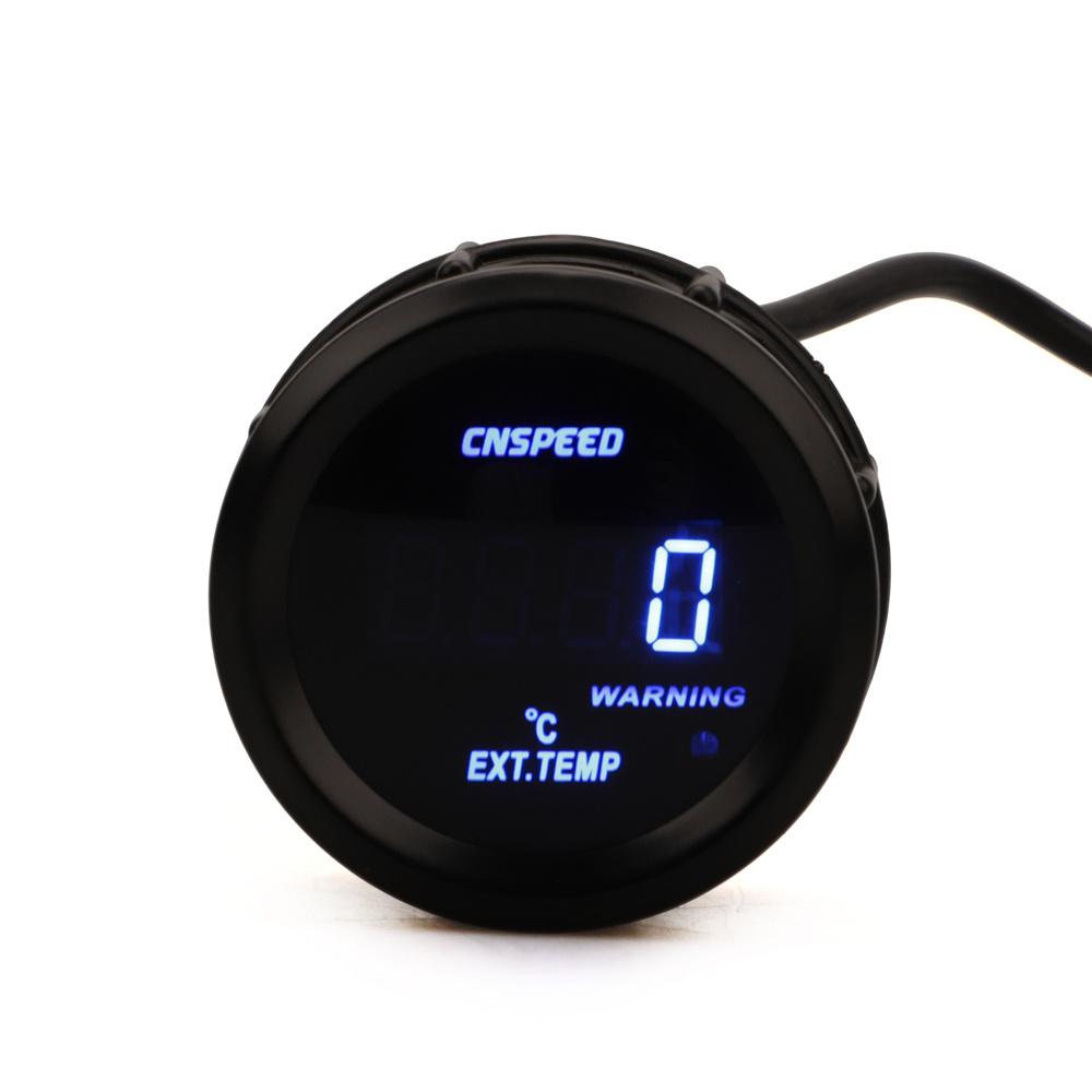 2" 52mm Car Meter Blue Led EGT EXT Gauge Exhaust Gas Temperature Gauge Digital Exhaust Gas Temp Gauge With Sensor CNSPEED