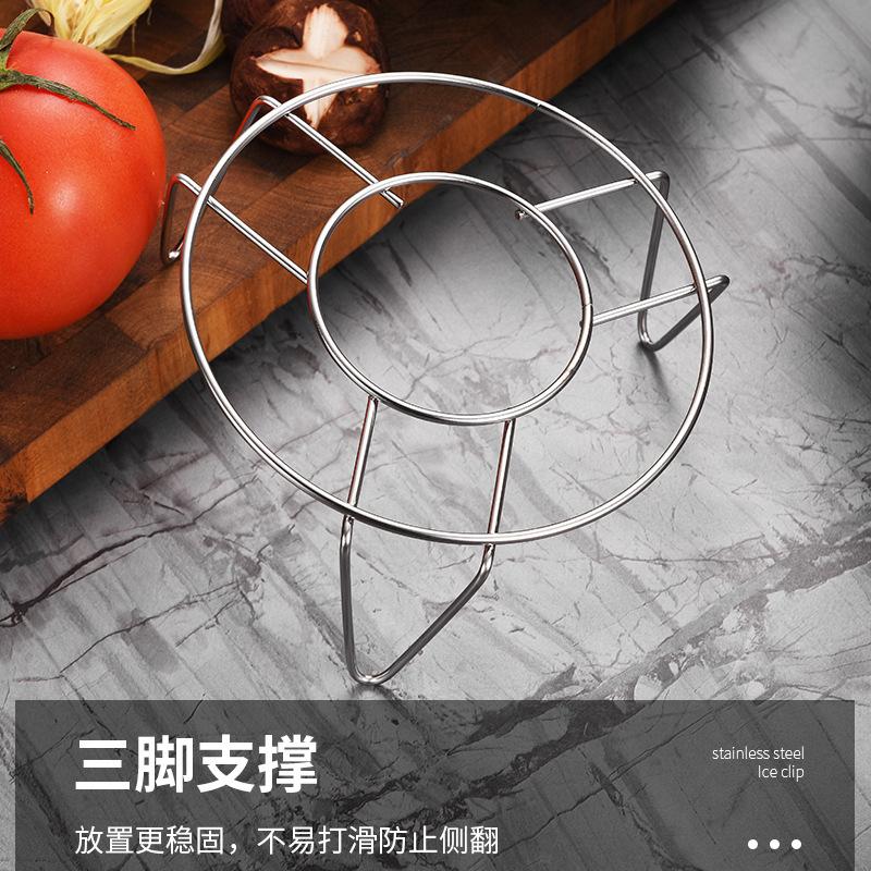 Household Kitchen Stainless Steel Steaming Rack Multi Functional Countertop Pot Rack Storage Rack Steamed Mantou Rack