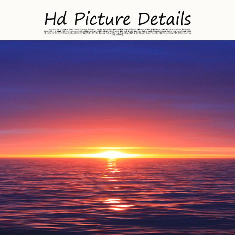 Gold Sunsets Blue Sky Natural Panorama Landscape Canvas Painting Cuadros Posters and Prints Wall Art Picture for Living Room