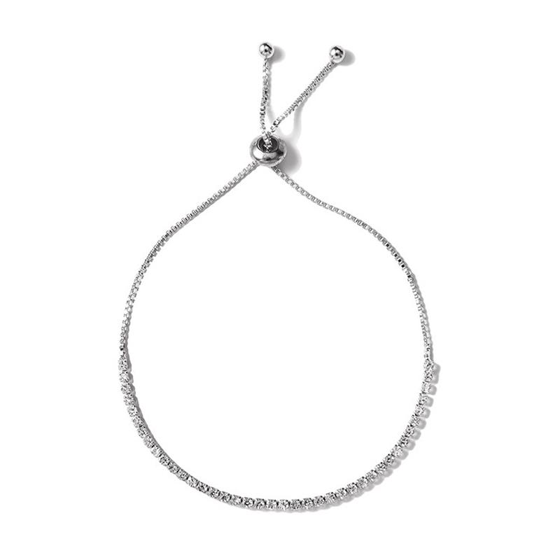 SUMENG 2024 New Round Rose Gold Color Cubic Zirconia Charm Bracelets for Women Jewelry Gifts