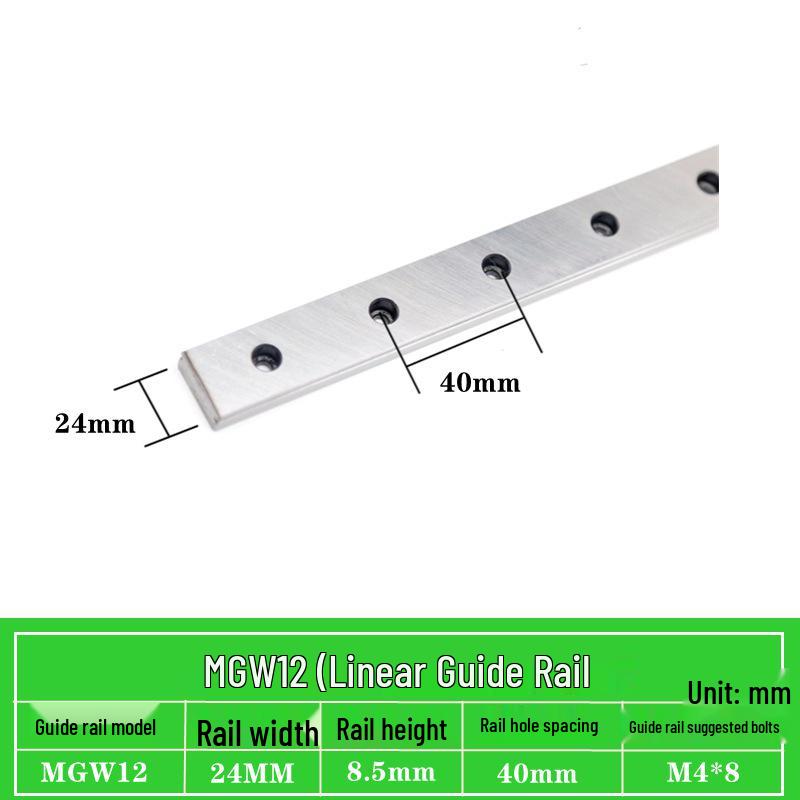 Miniature Linear Guide Block Slider Rail MGN/MGW Series (7C/9C/12C/15C/7H/9H/12H/15H)
