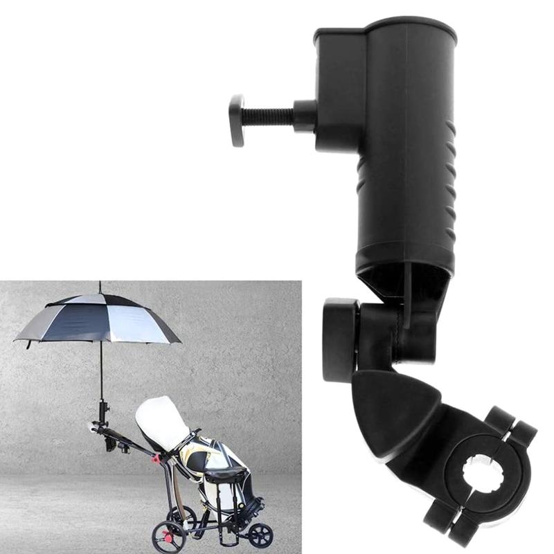 Golf Push Cart Adjustable Umbrella Clip Mounting Bracket for Stroller Wheelchair