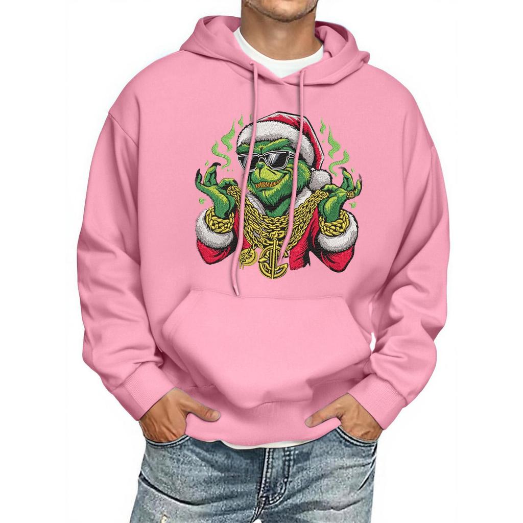 Men's Print Hooded Sweatshirt Long-Sleeve Casual Pullover Hoodie Hooded Sweatshirt