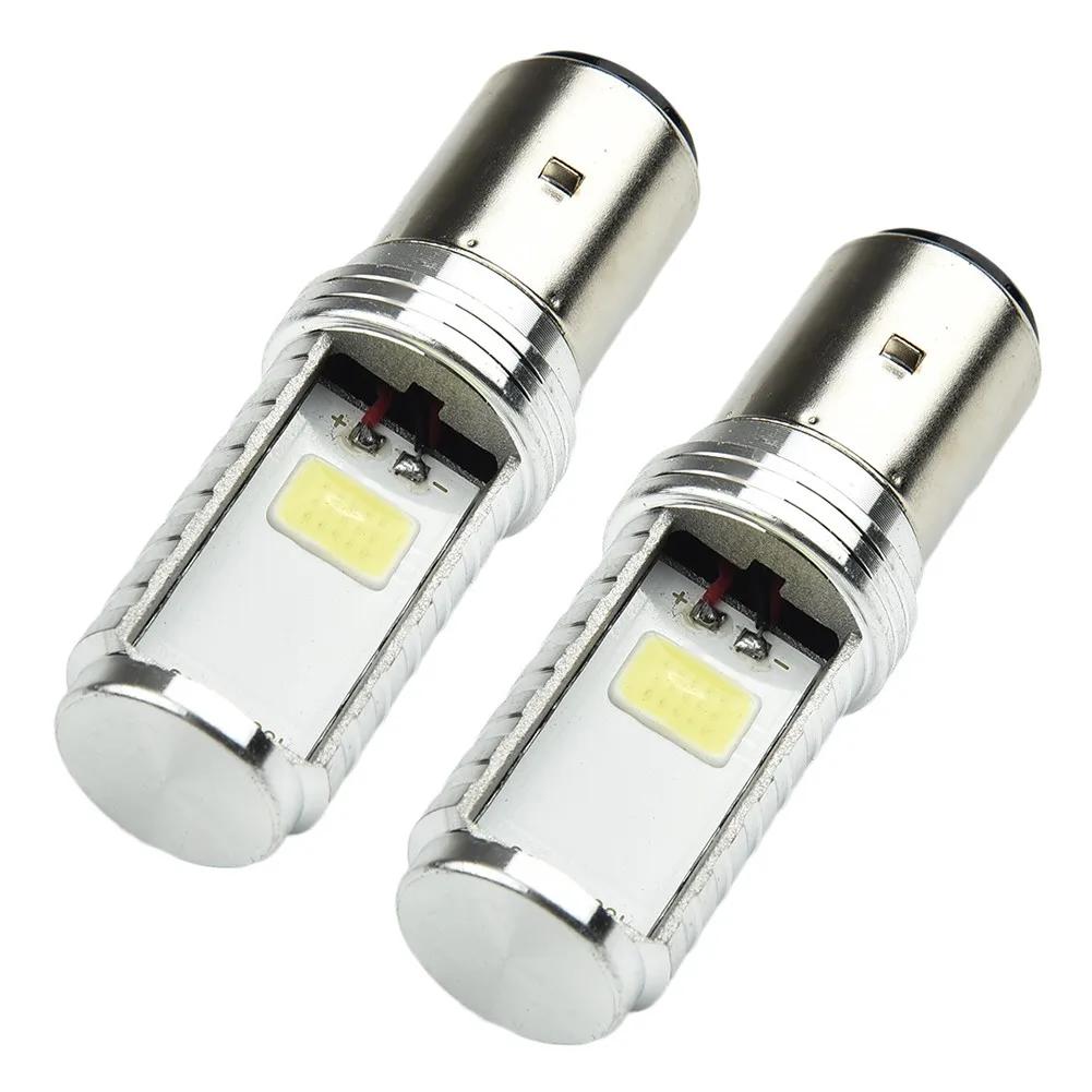 2pcs BA20D Headlight Bulb H6 Motorcycle LED Headlight Lamps Hi/Low Beam Conversion 12V 6500k White Bulbs Auxiliary Lights