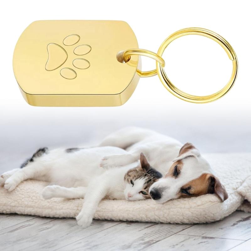 Pet Cremation Jewelry for Ashes Pet Urns Keychain with Paws Print for Dog Cats Ashes Animal Lover Keepsakes Gift