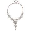 European & American Retro Floral Necklace and Earrings Set with Crystals, Autumn 2025 Collection