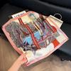 New silk scarf women's fashion versatile high-end small square scarf Korean version neck protection scarf spring and autumn retro scarf binding bag