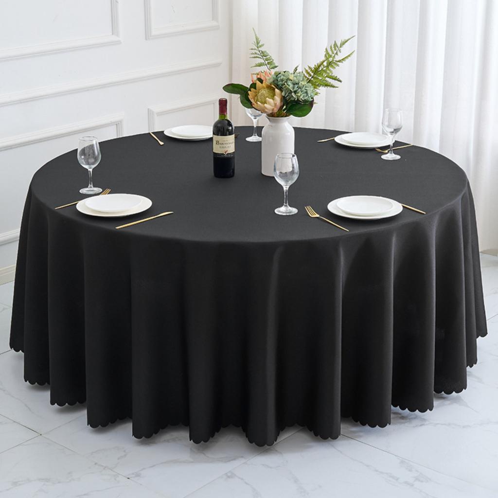 Round Polyester Tablecloth Wedding Table Cover Indoor Outdoor Table Cloths Washable Circle Table Cloth Decoration For Home, Dining, Kitchen, Garden