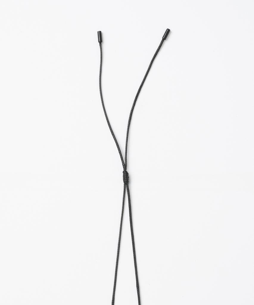 Millo Women Vintage Resin Ring Necklace [Black]