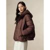 JIU ZI AN NA KOU Women's A-Line Hooded Down Jacket