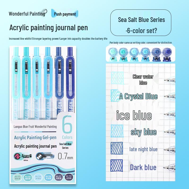 Sweetheart Pink Acrylic Planner & Drawing Pen for Students - High Color Neutral Pen
