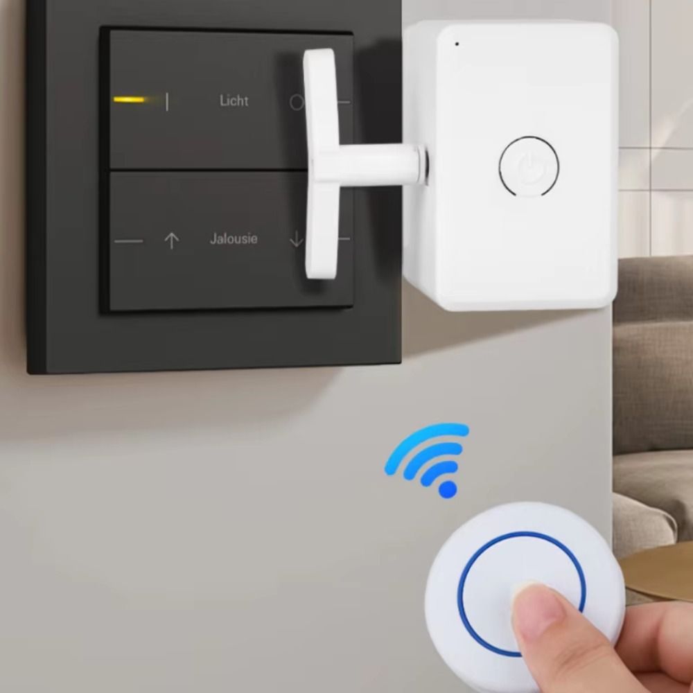 Convenient Light Switch Button Wiring-Free Lazy Switch Actuator Automatic Button Switch Lights