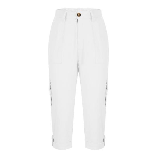 Women's Capris Cargo Joggers Mid Rise Cropped Cargo Pants Summer Quick Dry Hiking Pants with Multi Pockets