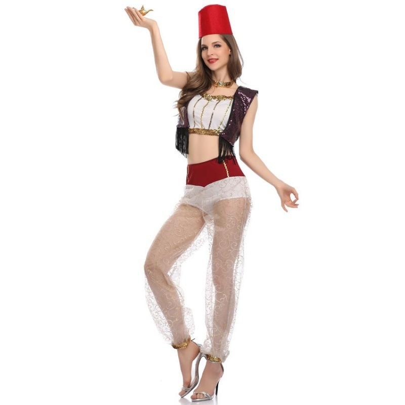 Enchanting Aladdin Lamp Costume For Women Perfect For Anime Cosplay And Halloween Fun
