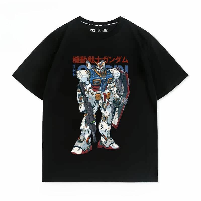 Mobile Suit Gundam Anime RX78 Cartoon Anime Printed Tshirt Mens and Womens Tshirt Mens Top Sports Tshirt 2026 Summer New