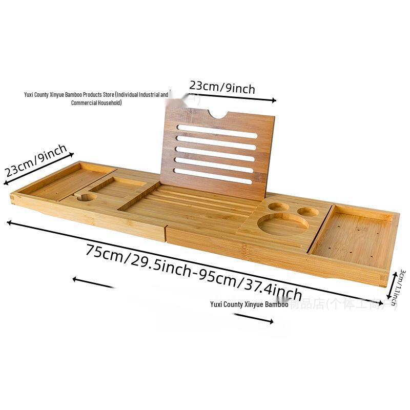Retractable Non-Slip Bathtub Shelf & Wine Rack for Spa Bathing