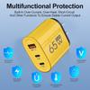PD 65W GaN USB A Charger Fast Charging Quick Charger 3.0 Charger for IPhone 16 15 Samsung Xiaomi Mobile Phone Adapter EU US Plug