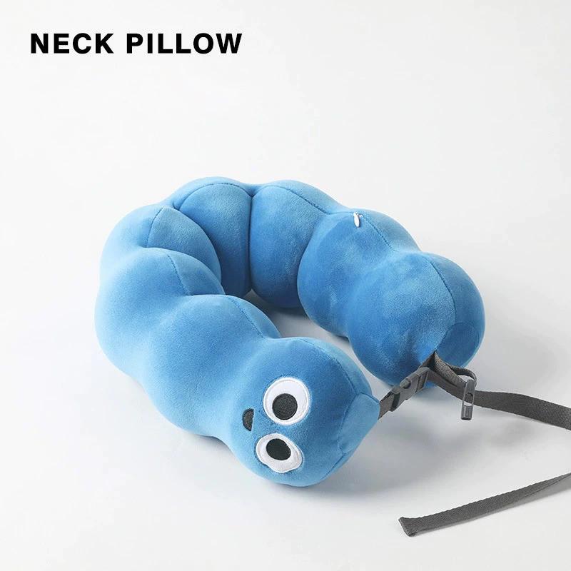 Snake U-Shaped Pillow Memory Foam Cute Funny Expression Creative Storage Neck Pillow Travel Office