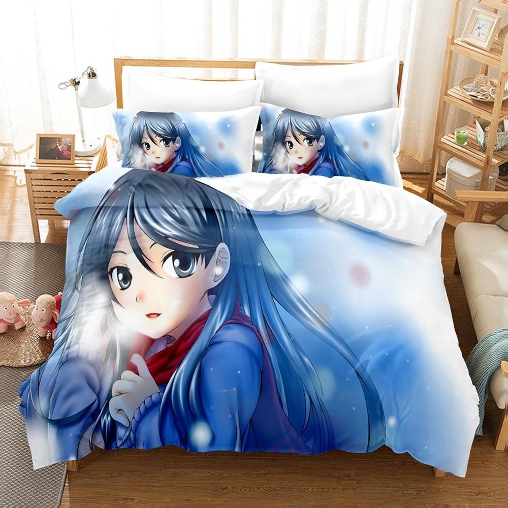 3D Printed Anime A Certain Magical Index Bedding Set Single Twin Full Queen King Size Bed Set Adult Kid Bedroom Duvetcover Sets