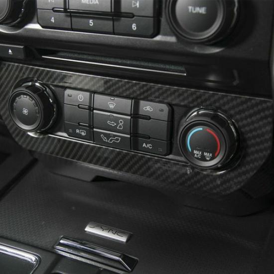 Carbon Fiber Console Air Conditioner Vent Outlet Cover Panel Trim for Ford F150