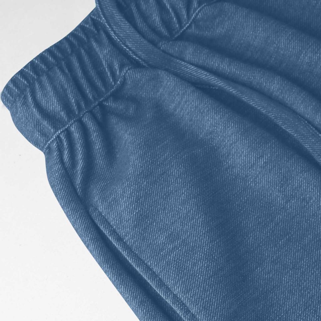 Damskie elastyczne spodnie z wysokim stanem, o swobodnym kroju, z szerokimi nogawkami, długie spodnie, spodnie z kieszeniami