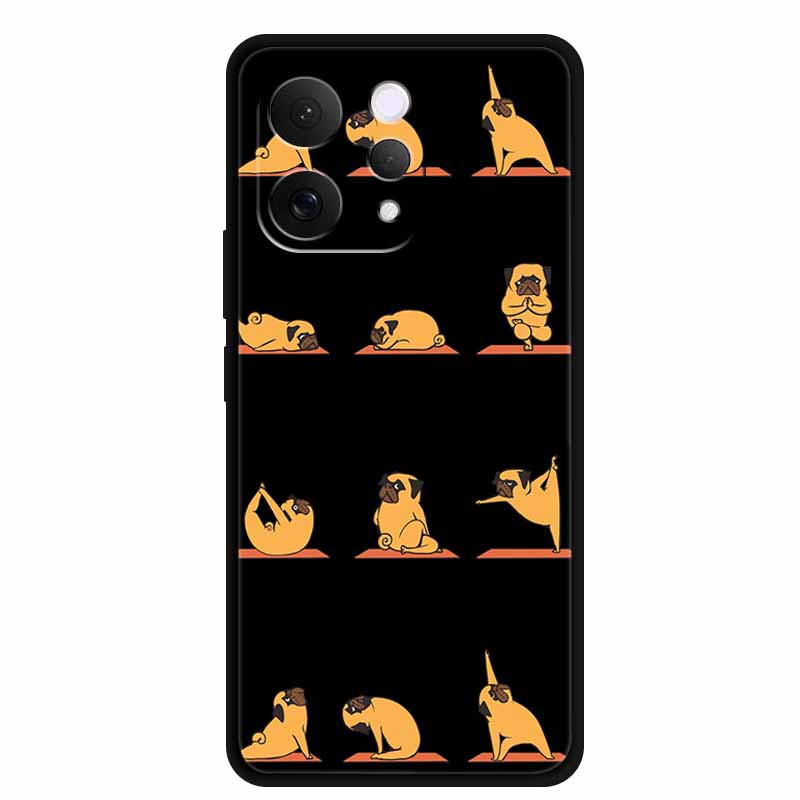 Coque For Vivo S50 V2528A Case 6.59" Black Silicone Case Cartoon Cat Shockproof Soft Back Cover For Vivo S50 5G 2025 Phone Case