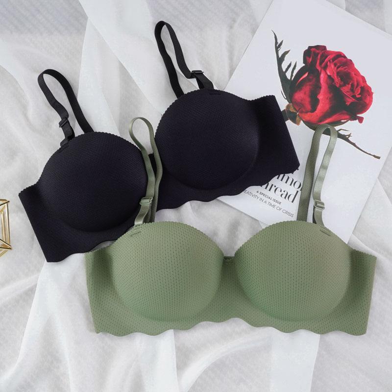 Seksowny biustonosz push-up dla kobiet słodki biustonosz bez fiszbin oddychająca bezszwowa bielizna damska bielizna bralette
