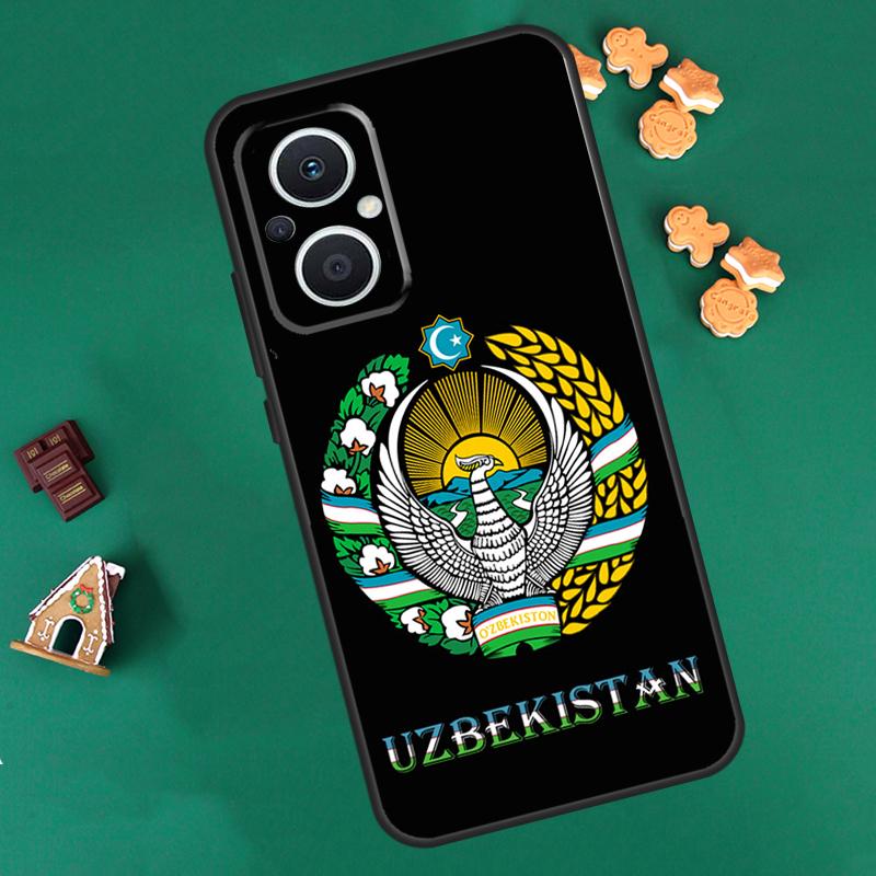 Uzbekistan Flag Coat Of Arms Case For OPPO Reno 8 7 Lite 14 13 12 11 F 10 Pro 8T Cover For OPPO Find X8 X6 X5 X9 Pro Coque