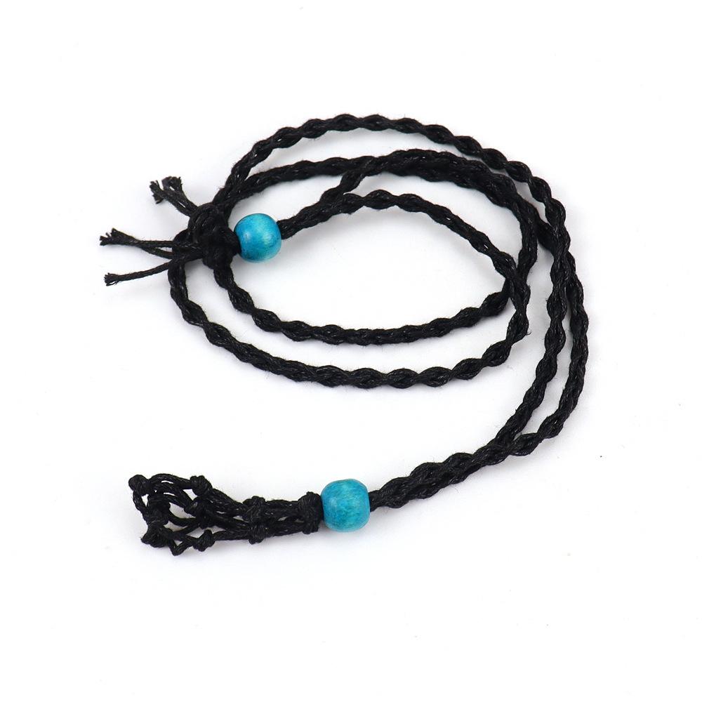 Crystal Stone Mesh Pocket Woven Necklace Pendant Adjustable Telescopic Mesh Pocket Hand Woven Mesh N719