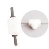 White Self-Locking Flashlight Touch Button Switch 1208YD - Flat Pin, One-On-One-Off
