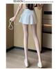 Women's High-Waist Pleated A-Line Skirt - School Style, Spring/Summer