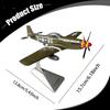 1/72 P51D Fighter Model Attack Aircraft Toy Simulation with Display Stand Airplane for Cafes