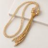 Long Tassel Crystal Beaded Necklace All Glass Crystals Necklace  European Style Collocation