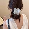 Summer Flower Hair Claw Clips Plastic Egg Flowers Shark Clip Jelly Color Hair Clamps Grab Sweet Women Hair Accessories