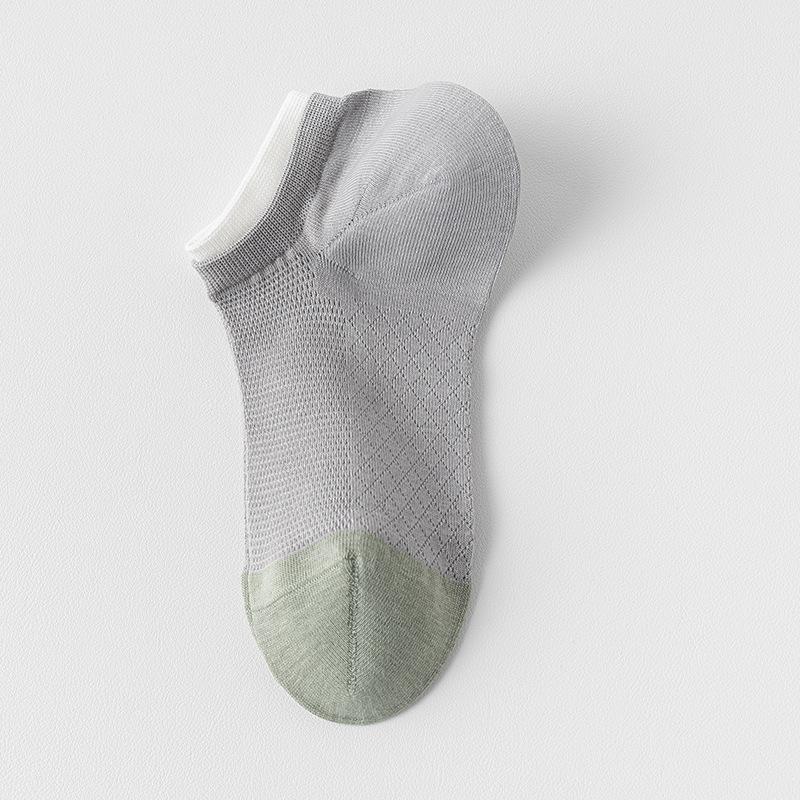 Spring and Summer Men's Short Socks: Blue Anti-drop and Invisible Socks, Thin Boat Socks