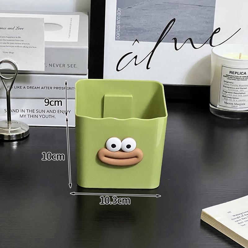 DIY Desktop Pen Holders Container Cute Stationery Organizer Cosmetic Brush Storage Box Makeup Tool Rack Office Pen Stand Utensil
