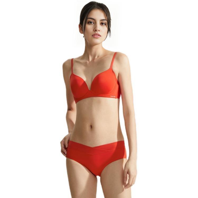 Calvin Klein Seamless High Elastic Cotton Briefs Women underwear Raspberry-Red QF6357AD-XAT