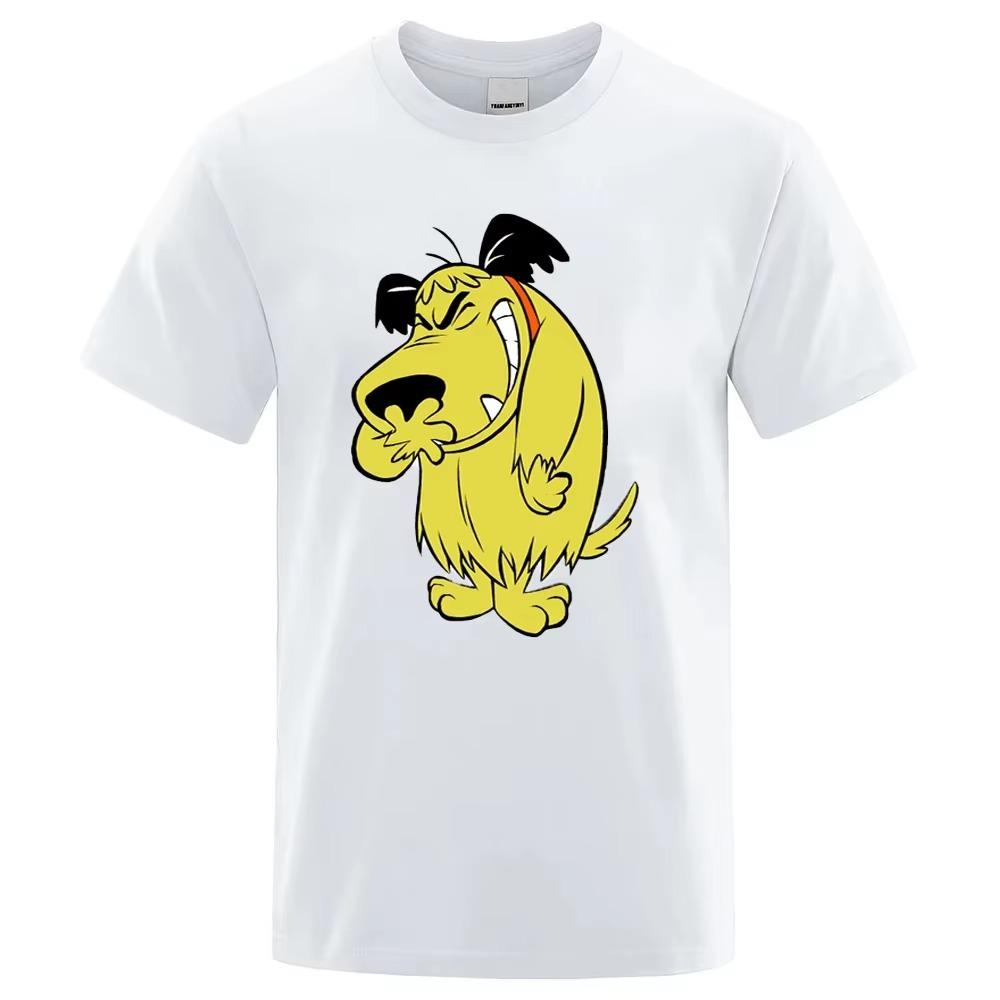 Muttley T Shirt Cartoon Funny Cotton Laughing Dog Humor Hihi HeeheeFashion Street T-shirt Men Brand Tee Shirt