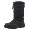 Shenji Snow Long Cold Weather and Size Women's Boots, Boots, Slip-On Boots, Black, 24.5cm