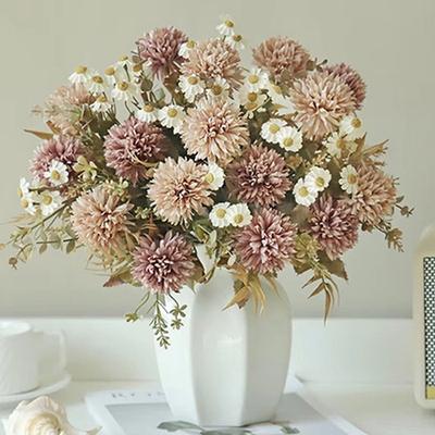 1Pc Silk Chrysanthemum Artificial Flowers Wedding Home Christmas Room Decor Bridal Bouquet Table Centrepiece Lovely Vase Fillers