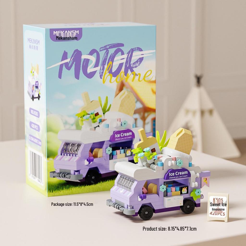 Forest Log Cabin & Windmill Treehouse Building Set - Compatible with LEGO, Educational Blocks for Kids