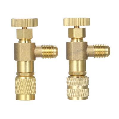Soupape de sécurité pour liquide réfrigérant de climatisation, débit en cuivre, soupape de charge de réfrigérant R12 R410
