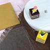Set 2 Pezzi Dischi Quadrati Acrilici Antiaderenti per Torta Set Dischi per Cottura Servizio Burro Strumento da Cucina